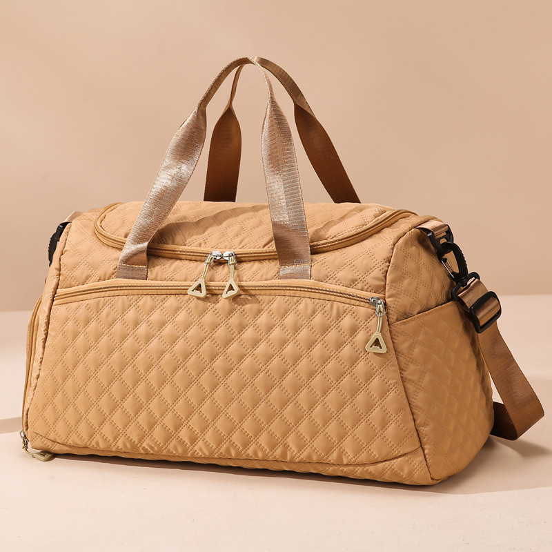 Reisetasche für Damen ⎜ Große Weekender-Tasche mit Rautenmuster und wasserabweisendem Material für Reisen und Alltag
