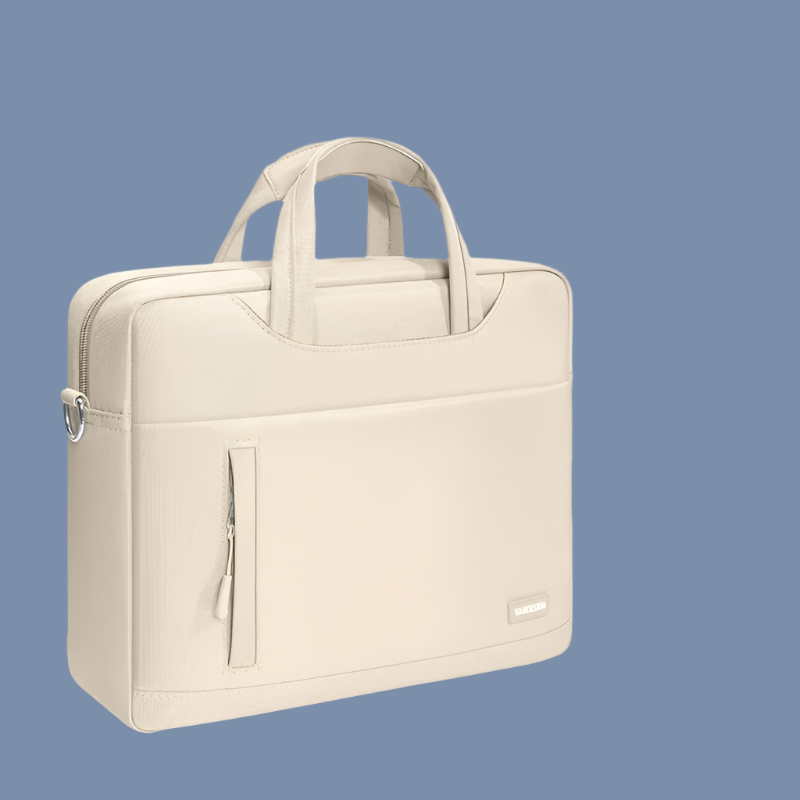 Laptoptasche für Damen ⎜ Minimalistische Tragetasche in Unifarben mit Reißverschluss und Polsterung für Büro und Uni