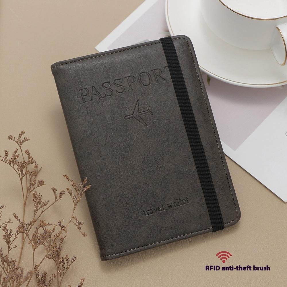 Reisepasshülle ⎜ Multifunktionale Passport-Tasche mit Kartenfächern und elastischem Verschluss