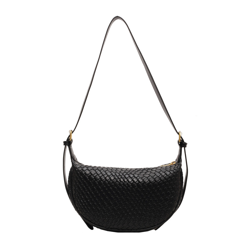 Geflochtene Umhängetasche für Damen ⎜ Stylische Schultertasche mit Verstellbarem Gurt und Weichem Material