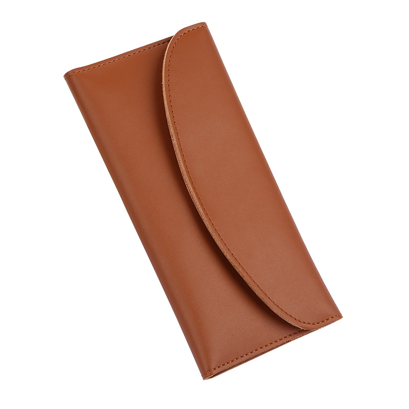 Damen Geldbörse in Langformat ⎜ Schlichte Lederbrieftasche mit elegantem Design und großzügigem Stauraum
