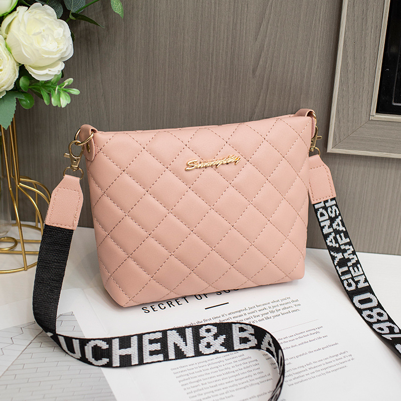 Damen Umhängetasche ⎜ Kleine Schultertasche mit Steppmuster und Verstellbarem Tragegurt