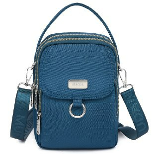 Umhängetasche für Damen ⎜ Leichte Schultertasche aus wasserabweisendem Stoff mit Reißverschluss für Alltag und Reisen
