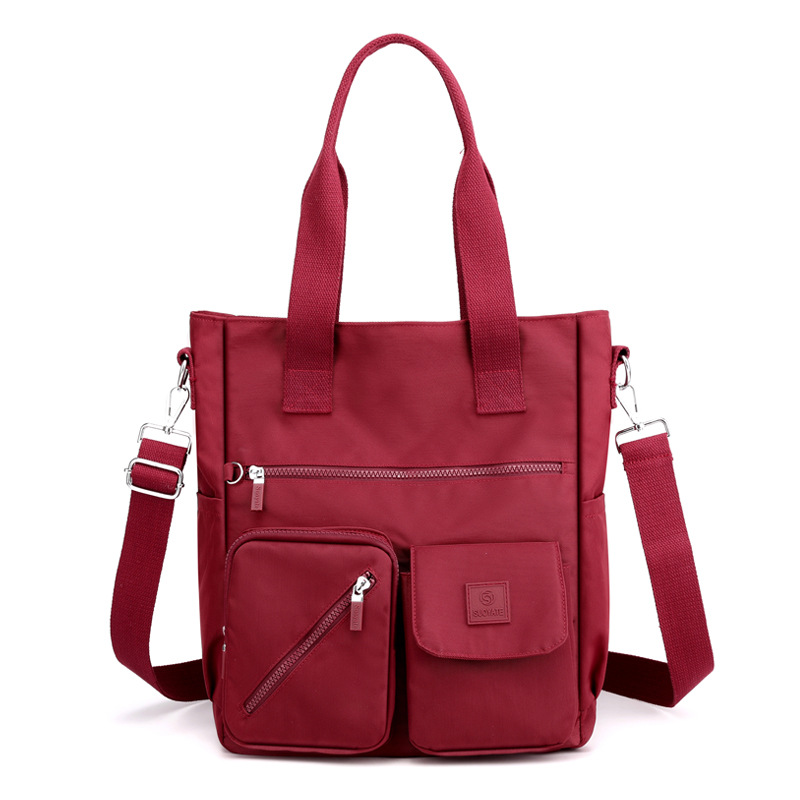 Nylon Damen Umhängetasche ⎜ Geräumige Tragetasche mit Viel Stauraum und Vielseitigen Taschen