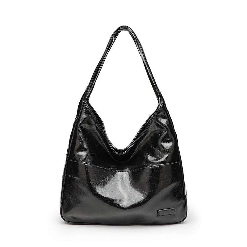 Damentasche im Hobo-Stil ⎜ Geräumige Schultertasche aus Leder für den Alltag und Büro