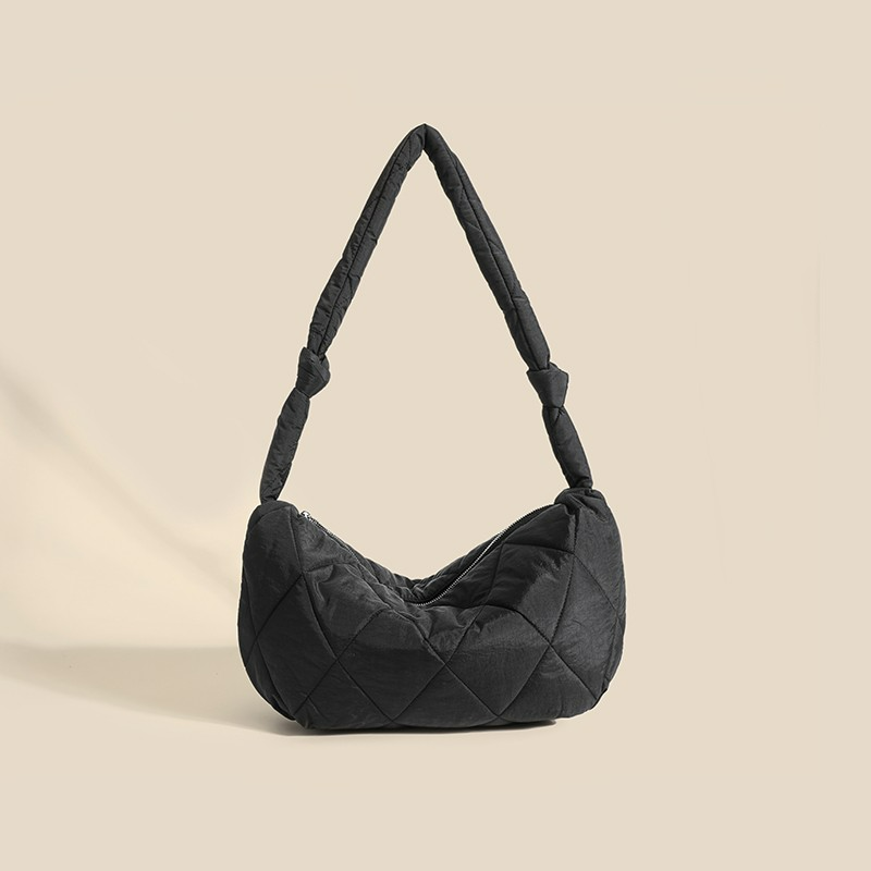 Schultertasche für Damen ⎜ Gepolsterte Unterarmtasche mit Steppdesign für Alltag, Reisen und Freizeitlooks