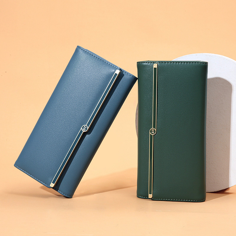 Damen Geldbörse Langformat ⎜ Elegante Brieftasche mit Kartenfächern und schlichtem Design für Alltag und Ausgehen