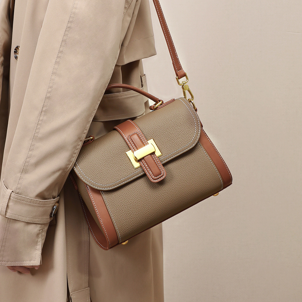 Handtasche für Damen ⎜ Vielseitiges Design mit eleganter Textur und praktischer Schultertragefunktion