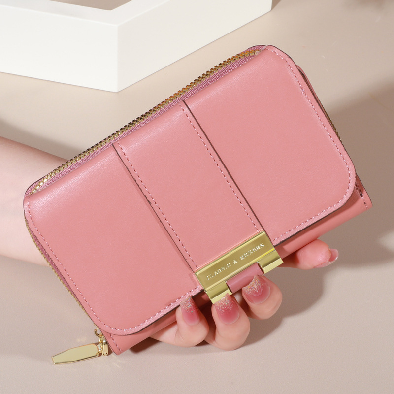 Damen Geldbörse mit Reißverschluss ⎜ Elegantes Portemonnaie mit Kartenfächern und Münzfach