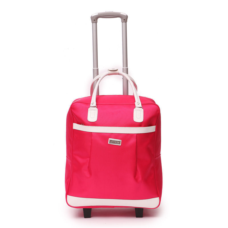 Reisetasche mit Rollen für Damen ⎜ Großes Canvas-Gepäck mit Trolleygriff und geräumigem Innenfach