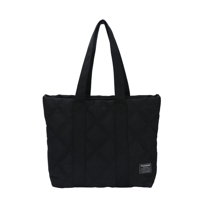 Shopper Tasche für Damen mit Steppdesign ⎜ Leichte Tragetasche mit großem Volumen für Arbeit, Uni und Alltag