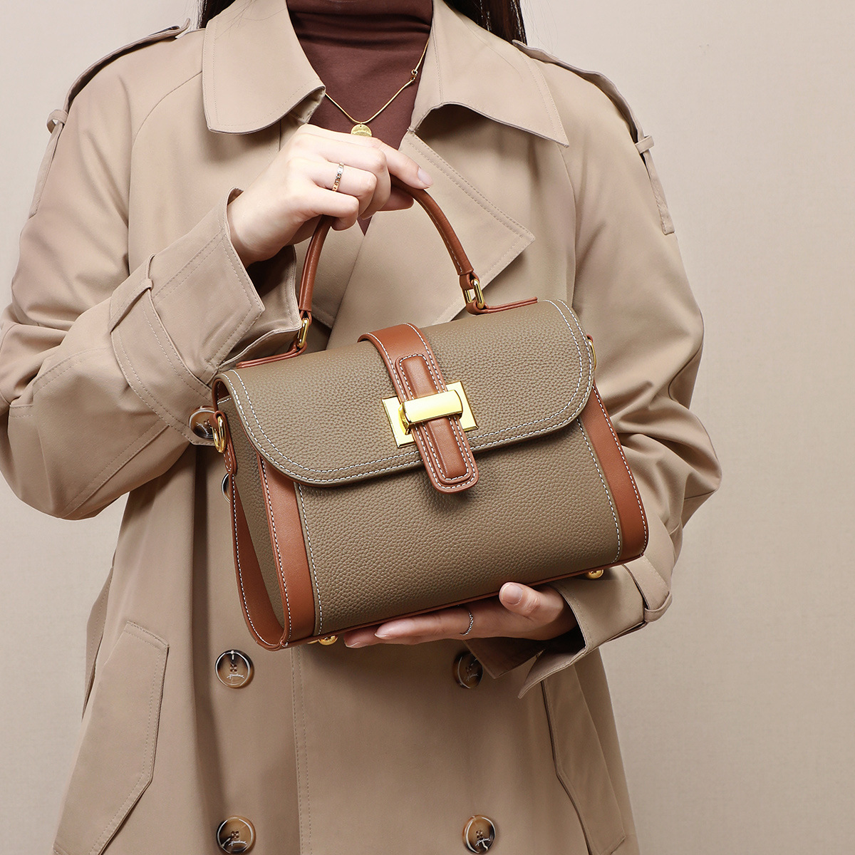 Handtasche für Damen ⎜ Vielseitiges Design mit eleganter Textur und praktischer Schultertragefunktion
