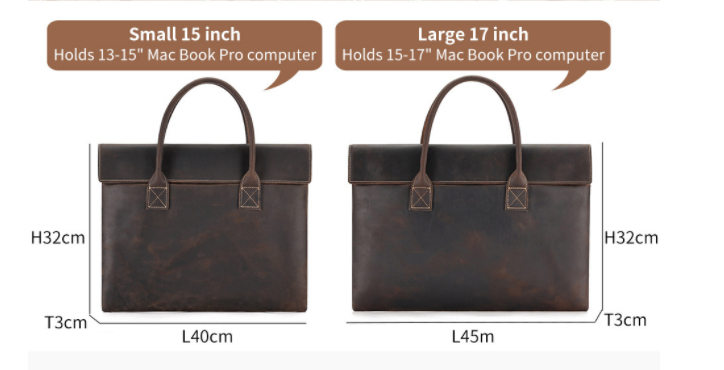 Leder Umhängetasche für Herren ⎜ Elegante Aktentasche mit robusten Griffen und klassischem Design