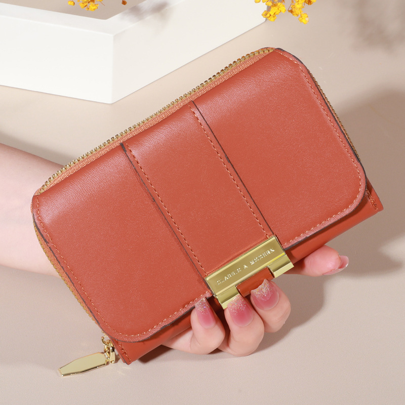 Damen Geldbörse mit Reißverschluss ⎜ Elegantes Portemonnaie mit Kartenfächern und Münzfach