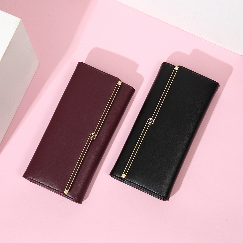 Damen Geldbörse Langformat ⎜ Elegante Brieftasche mit Kartenfächern und schlichtem Design für Alltag und Ausgehen