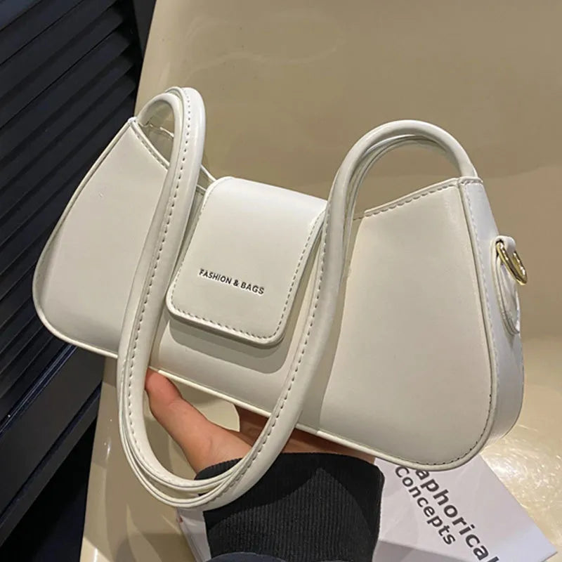 Schultertasche für Damen ⎜ Elegante Baguette-Bag im schlichten Design für Alltag und Freizeit