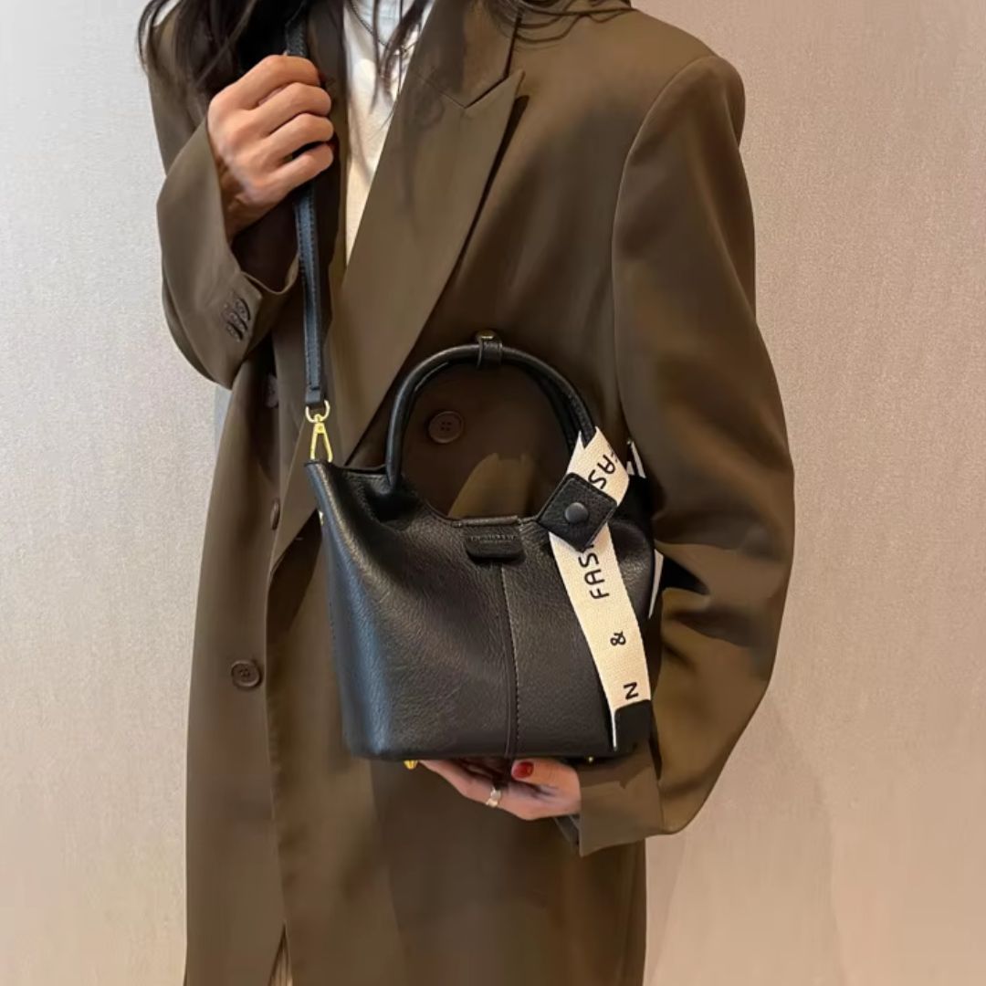 Handtasche für Damen ⎜ Vielseitige Bucket-Bag mit Schultergurt und Tragehenkel für Alltag und Freizeit
