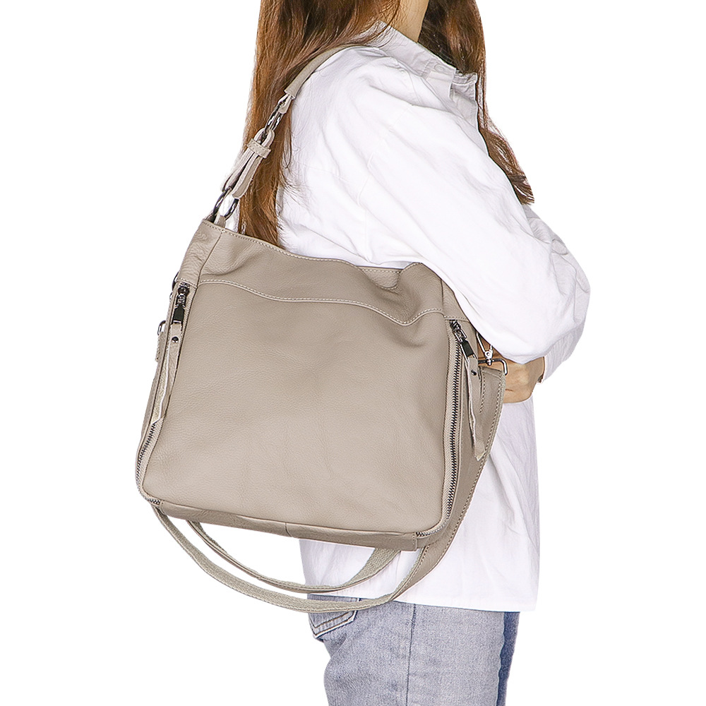 Shopper Tasche für Damen ⎜ Geräumige Schultertasche aus Lederoptik mit Reißverschluss und praktischem Tragekomfort