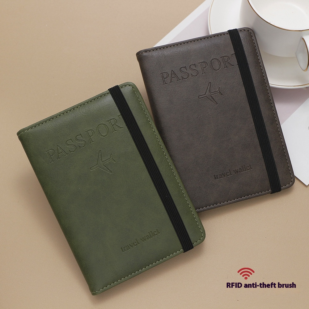 Reisepasshülle ⎜ Multifunktionale Passport-Tasche mit Kartenfächern und elastischem Verschluss