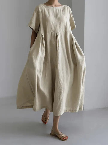 Megan - Breezy Leinen-Kleid