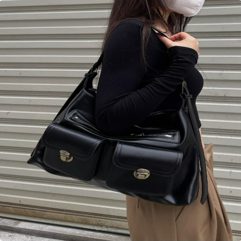 Damen Schultertasche Mit Großem Stauraum ⎜ Vielseitige Tragetasche Mit Vordertaschen Für Alltag Und Freizeit