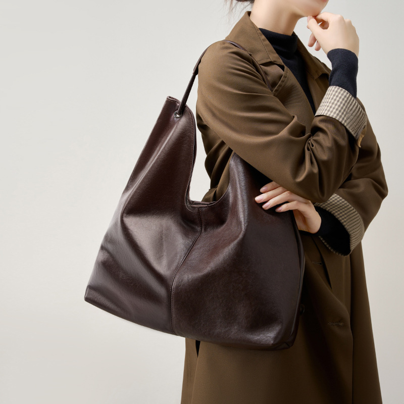 Shopper Tasche für Damen ⎜ Große Tragetasche aus Leder mit Struktur und viel Stauraum für den Alltag