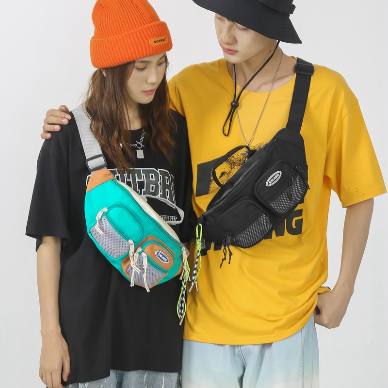 Unisex Bauchtasche ⎜ Praktische Reisetasche mit Viel Stauraum und Bequemem Schultergurt