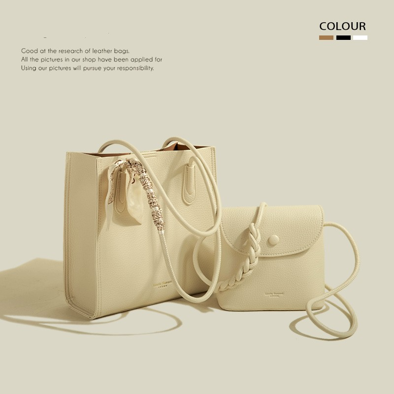 Tasche Mit Kombiset ⎜ Vielseitige Schultertasche Mit Kleiner Umhängetasche Und Strukturierter Oberfläche
