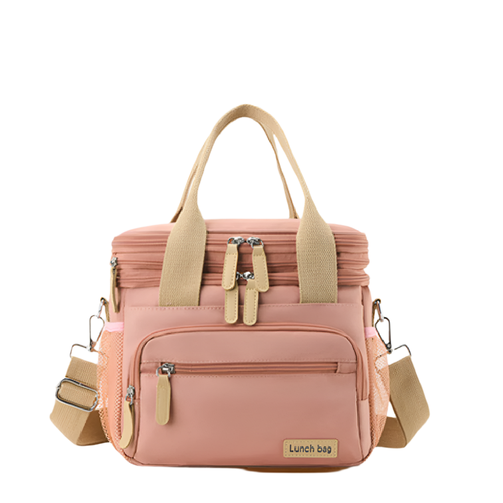 Lunchbag für Damen ⎜ Auslaufsichere Tragetasche mit großer Kapazität und Schulterriemen für Schule und Büro