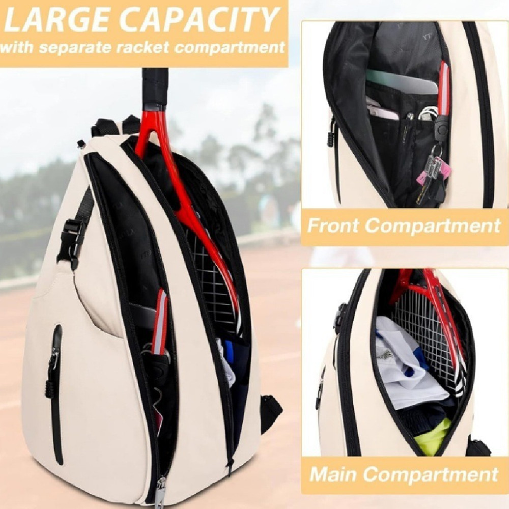 Sportlicher Badmintonrucksack für Damen ⎜ Leichte Outdoortasche mit Anti-Diebstahlfach und Flaschenhalter