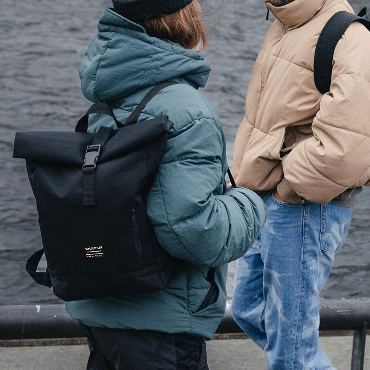 Rucksack für Damen ⎜ Stylischer Rolltop Backpack mit großer Kapazität für den Alltag