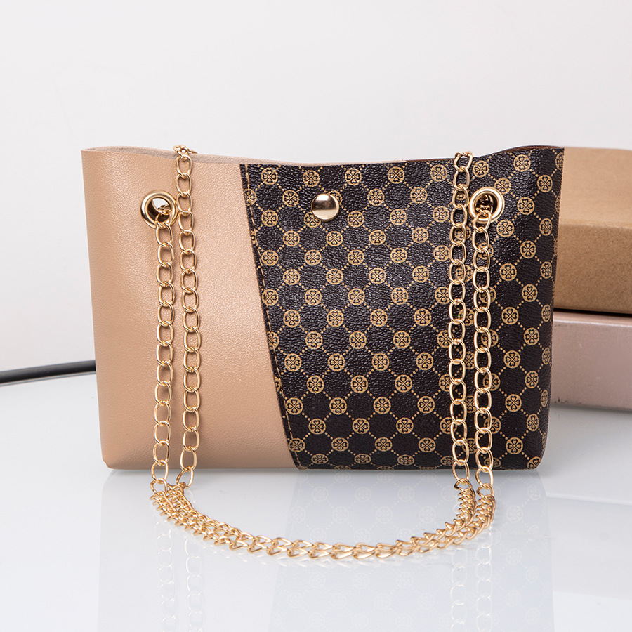 Umhängetasche für Damen ⎜ Elegante Schultertasche mit Kettenriemen und gemustertem Design für Ausgehen und Events