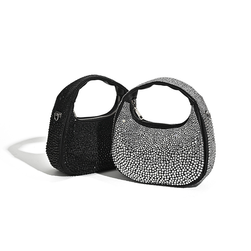Abendtasche für Damen ⎜ Glitzernde Schultertasche mit Strassbesatz für Party, Event und besonderen Anlass