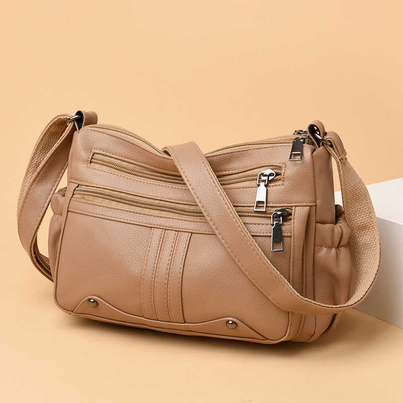 Damen Umhängetasche ⎜ Geräumige Schultertasche mit Praktischen Fächern und Verstellbarem Gurt