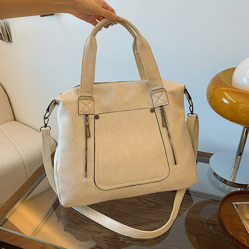 Shopper Tasche für Damen ⎜ Geräumige Handtasche mit Reißverschluss und Schultergurt für Alltag und Büro
