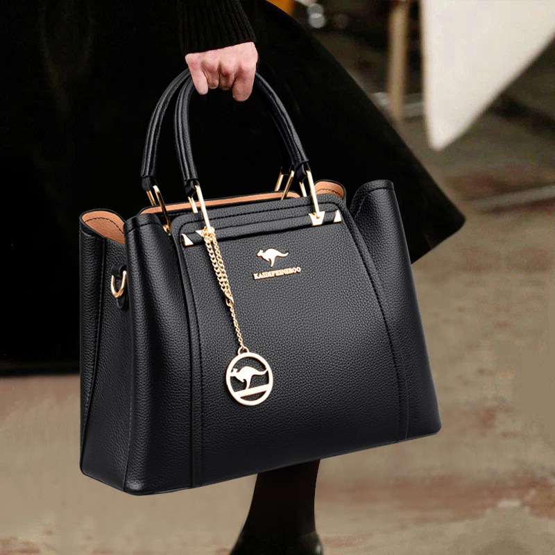 Handtasche für Damen ⎜ Schlichte Tragetasche mit großem Stauraum für Büro, Alltag und Freizeit