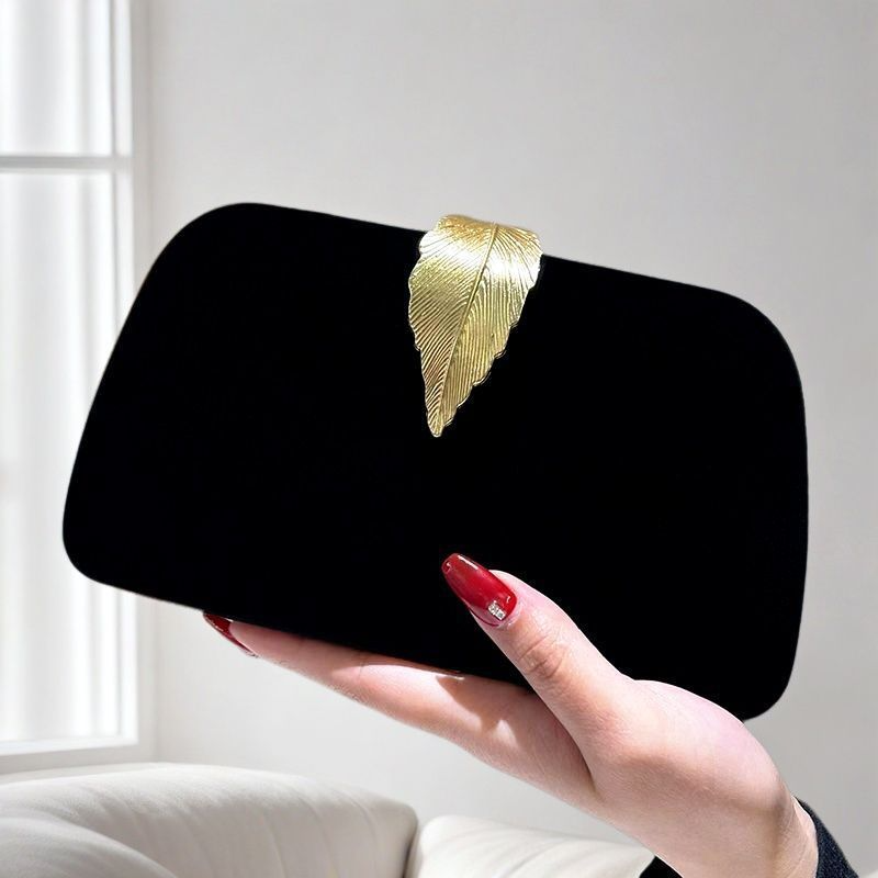 Abendtasche für Damen ⎜ Elegante Clutch mit Blattverschluss für festliche Outfits