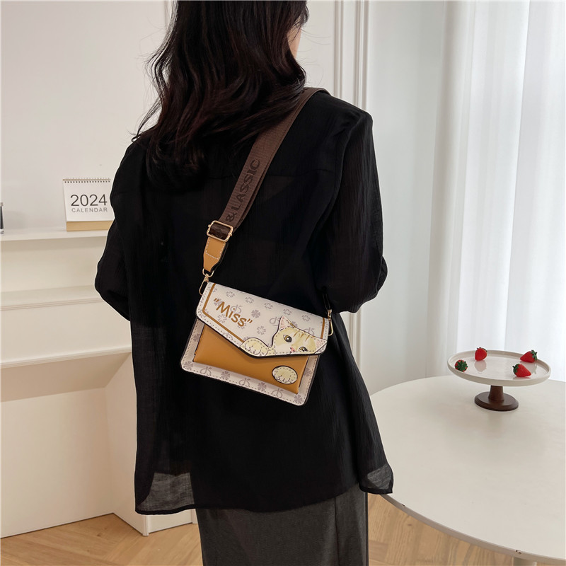 Umhängetasche für Damen ⎜ Kreative Handtasche mit süßem Katzenmotiv und verstellbarem Schultergurt