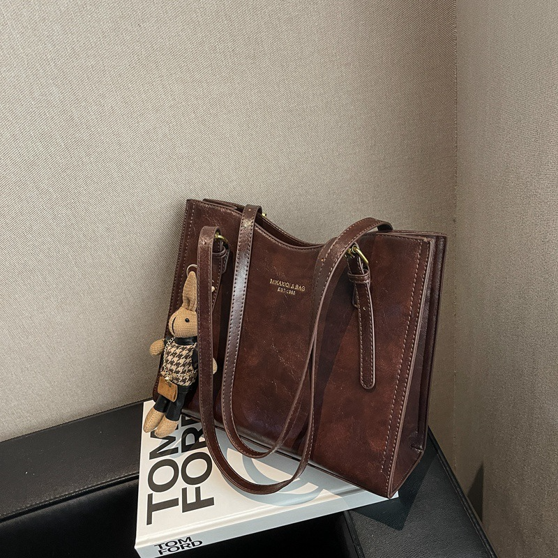 Shopper Tasche für Damen ⎜ Große Schultertasche im Retro-Stil mit viel Stauraum für Alltag und Büro