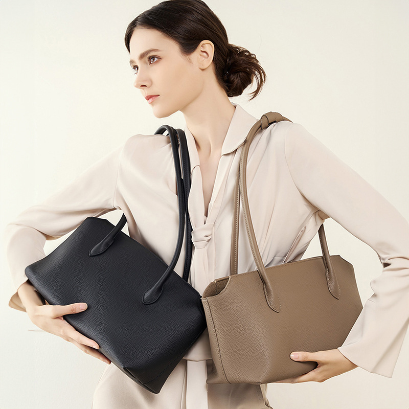 Damentasche aus Leder ⎜ Elegante Schultertasche für Büro und Alltag