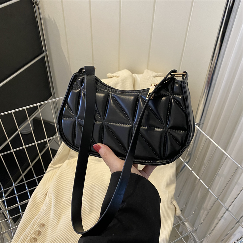 Damen Umhängetasche Mit Steppmuster ⎜ Retro Schultertasche Für Alltag Und Freizeit