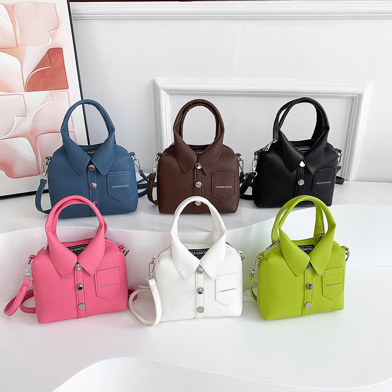 Schultertasche für Damen  Stylische und vielseitige Handtasche im modernen Hemd-Design