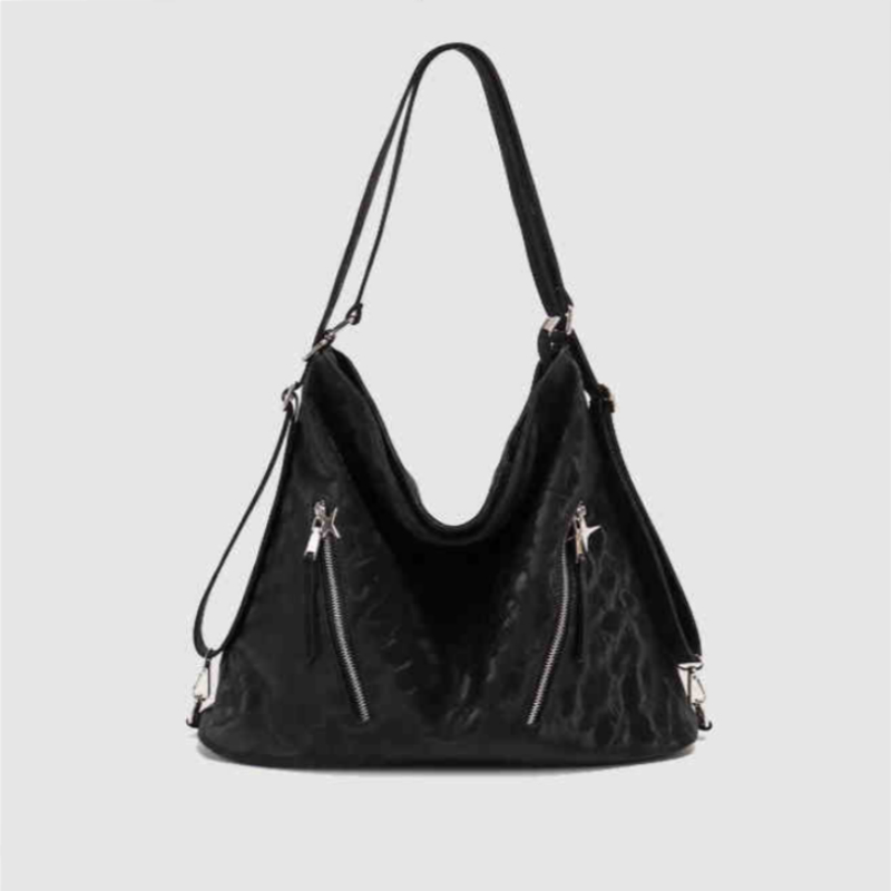 Shopper Tasche für Damen ⎜ Weiche Schultertasche mit Reißverschlusstaschen und großer Kapazität für Alltag und Freizeit
