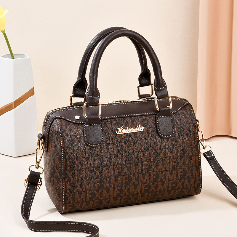 Handtasche für Damen ⎜ Elegante Umhängetasche mit Doppelgriffen und Schulterriemen für Alltag und Büro