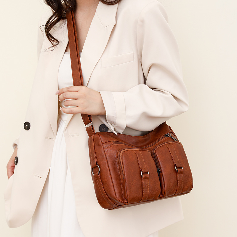 Crossbody Tasche für Damen ⎜ Alltagstaugliche Umhängetasche mit Fächern und verstellbarem Schulterriemen