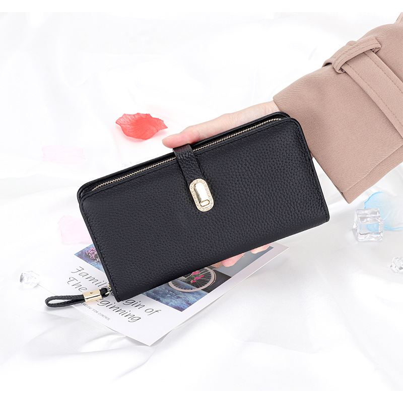 Damen Geldbörse mit Reißverschluss ⎜ Große Clutch mit Handyfach und viel Stauraum für Karten und Bargeld
