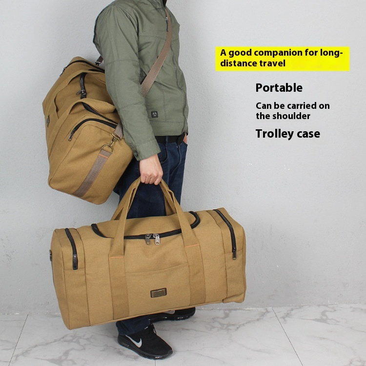 Große Canvas Reisetasche ⎜ Robuste Handgepäck-Tasche mit viel Stauraum und Minimalistischer Optik