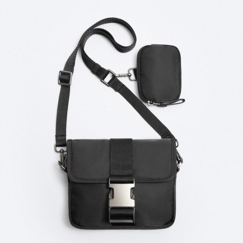Umhängetasche für Herren ⎜ Robuste Schultertasche mit Münzbeutel und verstellbarem Gurt für Alltag und Freizeit
