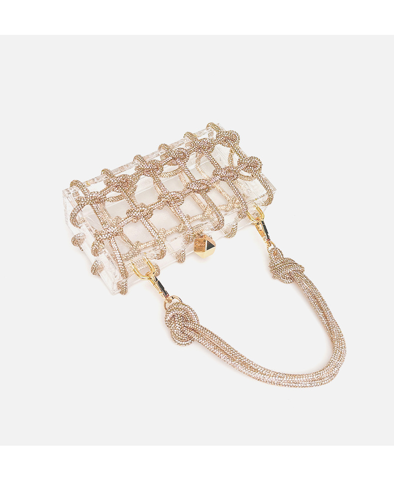 Glamouröse Clutch für Damen ⎜ Funkelnde Strasssteine im eleganten Design für besondere Anlässe