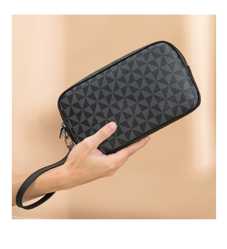 Herren Clutch Tasche mit Handschlaufe ⎜ Stilvolle Begleiter mit Musterdesign und Reißverschlussfach